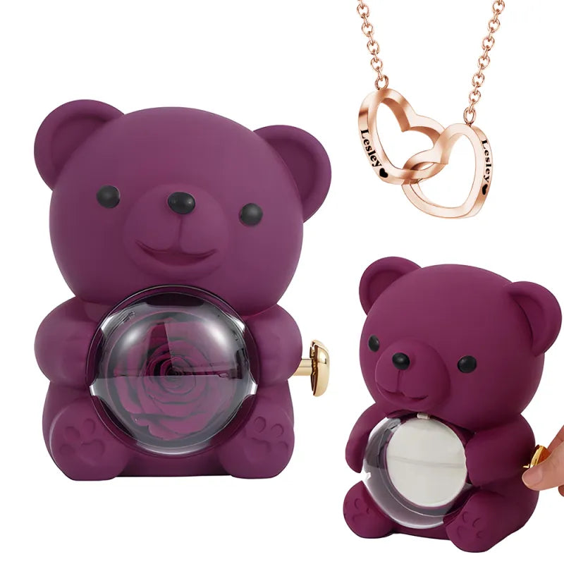 Coffret Eternal Bear et Collier Personnalisé - Lova Rosa™