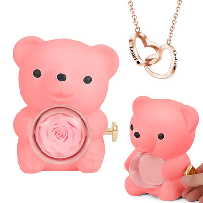 Coffret Eternal Bear et Collier Personnalisé - Lova Rosa™